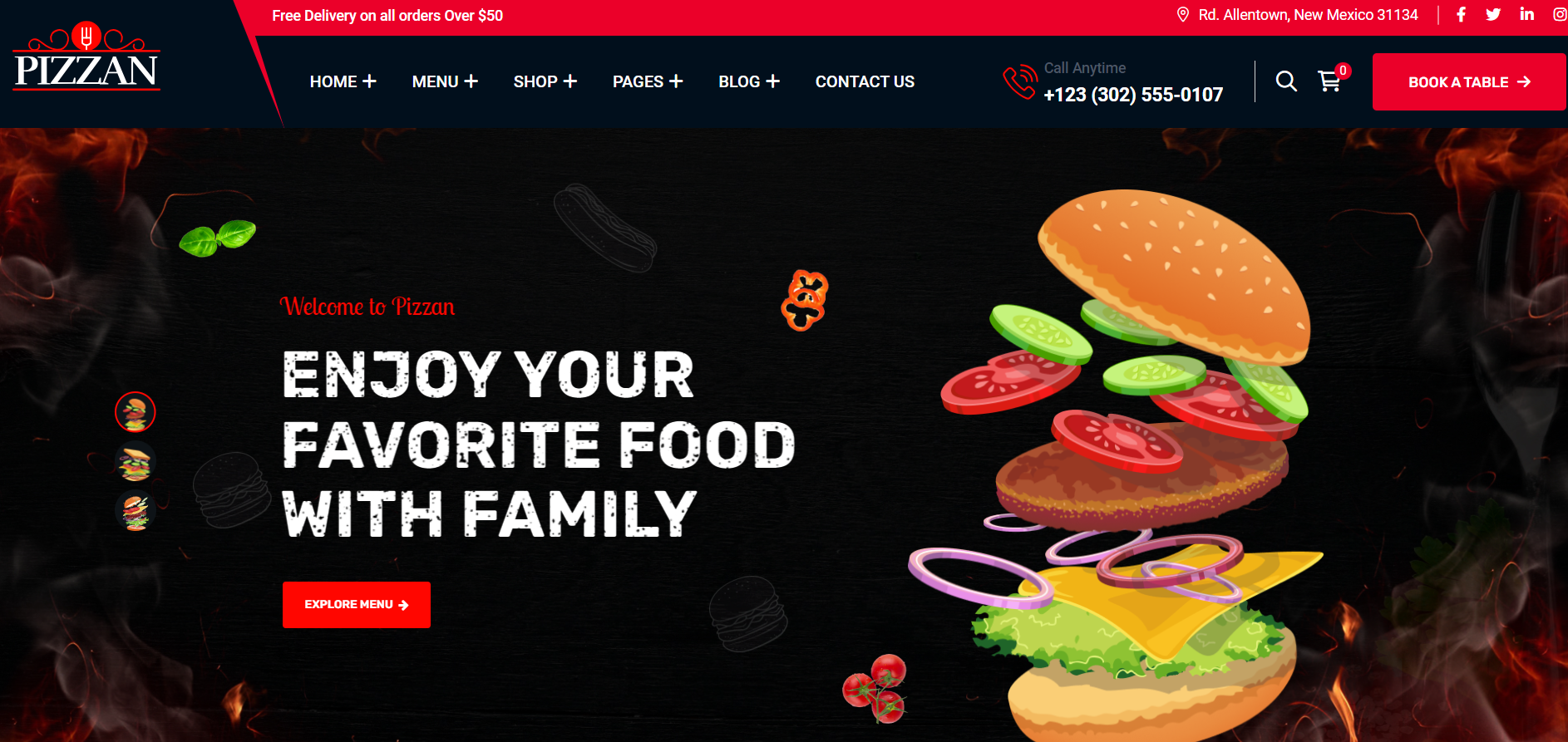 Restaurant Website Image